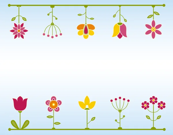 Marco de flor retro — Archivo Imágenes Vectoriales