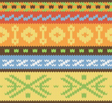 Knitted pattern vector clipart