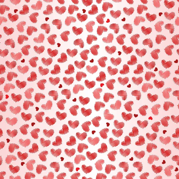 Valentine nahtlose Herzmuster — Stockvektor
