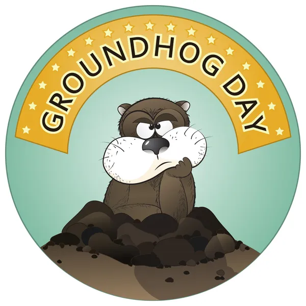 Groundhog Day — Stock Vector
