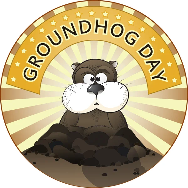 Groundhog Day — Stock Vector
