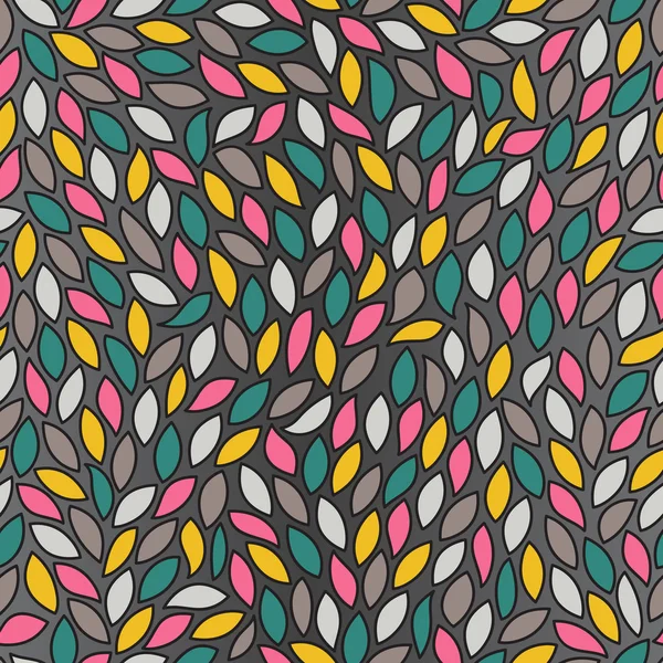 Patrón sin costura abstracto con hojas de color — Vector de stock