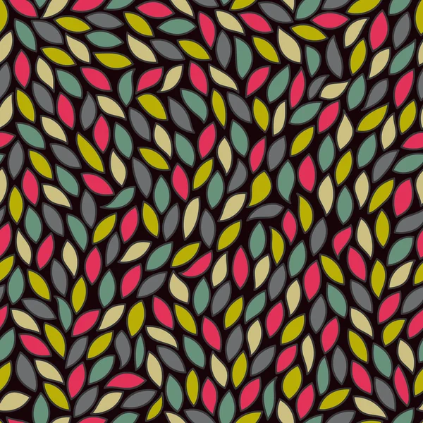 Abstraktes nahtloses Muster mit farbigen Blättern — Stockvektor