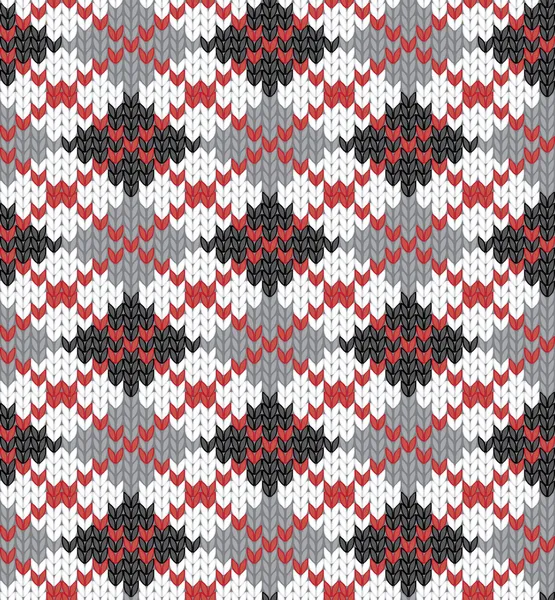 Gebreide patroon met rhombus — Stockvector
