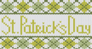 rhombus St patricks günü için örgü deseni