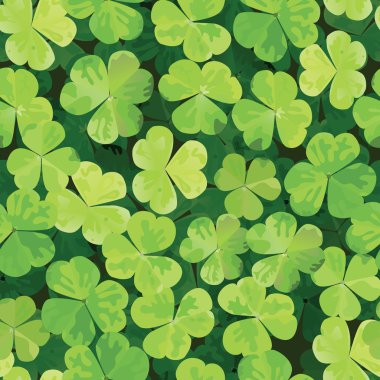 Seamless pattern with clover leaves clipart