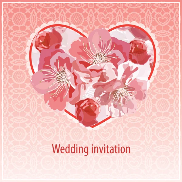 Einladung zur Hochzeit — Stockvektor