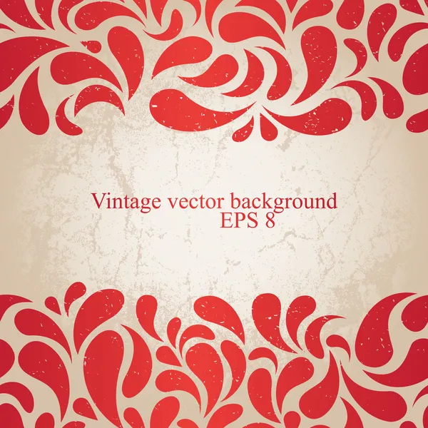 Fondo vintage rojo — Archivo Imágenes Vectoriales