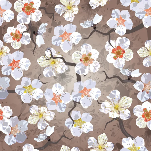 樱花无缝模式 — 图库矢量图片