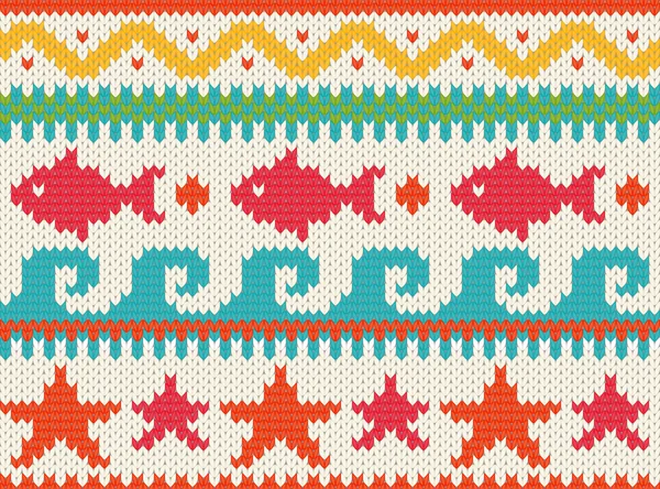 Motif de plage tricoté — Image vectorielle