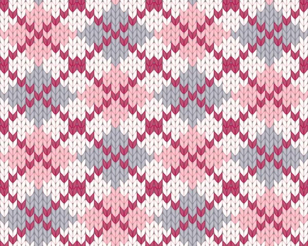 Motif tricoté avec losange — Image vectorielle