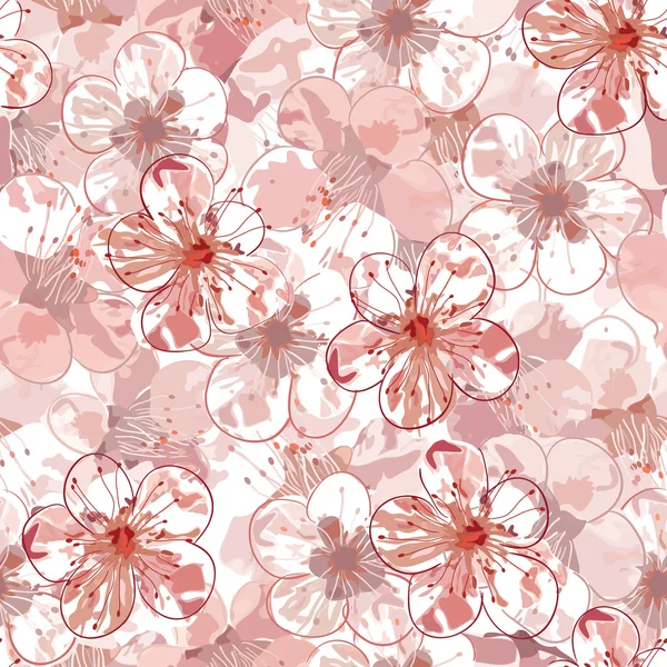 Patrón sin costura Sakura — Archivo Imágenes Vectoriales
