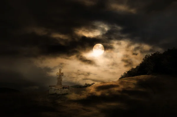 ハロウィーンの風景の背景 ロイヤリティフリーのストック画像