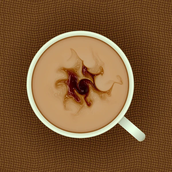 ถ้วยกาแฟกับนม — ภาพเวกเตอร์สต็อก