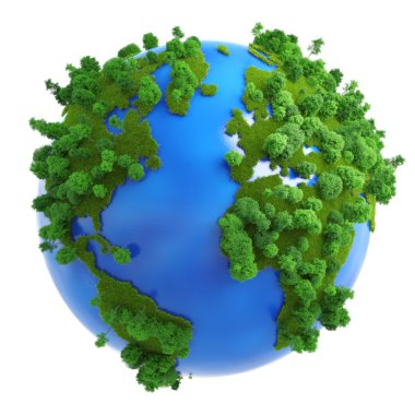 Isolated green planet concept clipart