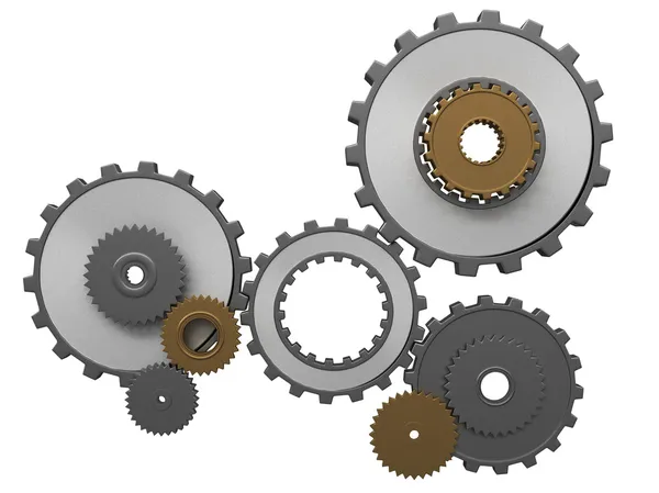 Frontal view of gears composition — Stock Photo, Image