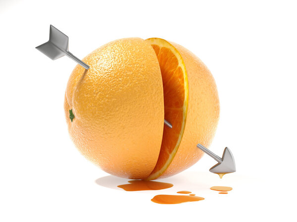 Лучшая половина или другая половина оранжевой концепции любви
