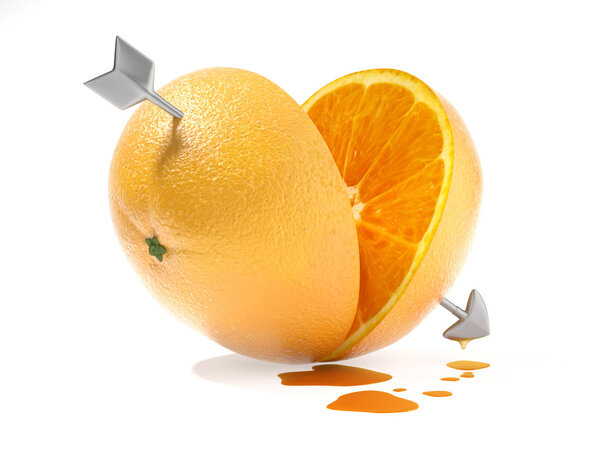 Лучшая половина или другая половина оранжевой концепции любви
