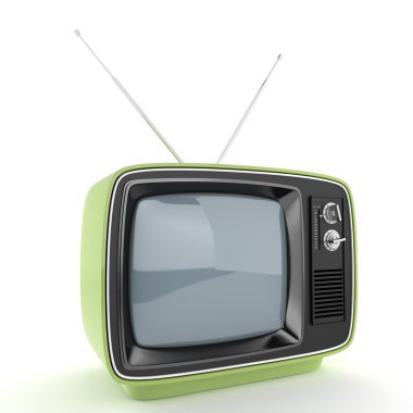 Yeşil retro tv perspektif