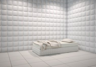 Mental hospital padded room clipart