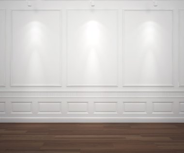 Spotslight on white classis wall clipart