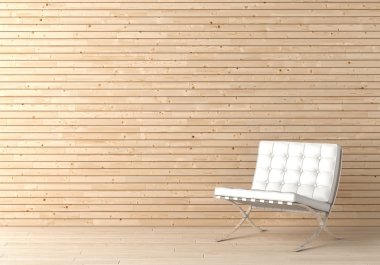 Interior design wood and chair clipart
