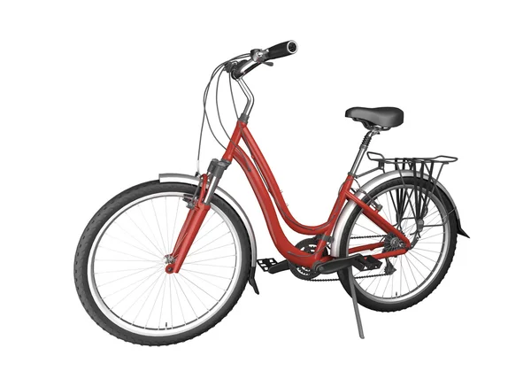 Bicicleta roja isoalted — Foto de Stock