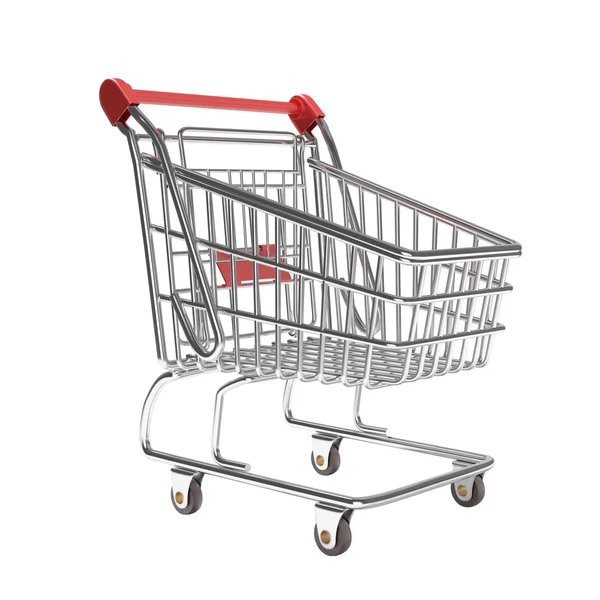 Isolated empty shopping cart — Stock Photo, Image