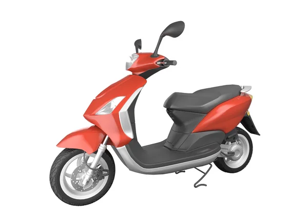 Scooter rosso isolato — Foto Stock