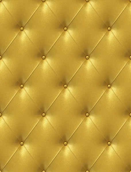 Golden leather upholstery — Stock Photo, Image