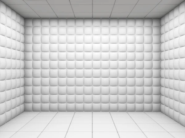 White empty padded room — Stock Photo, Image