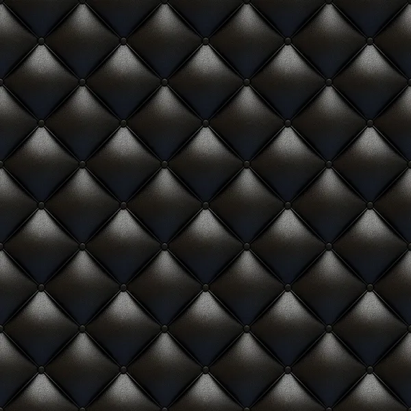 Black leather upholstery texture seamless — Stock Photo, Image