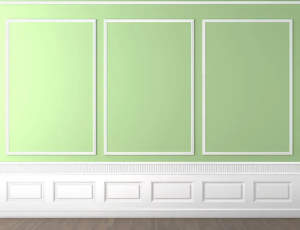 Zelené klasické zdi kopie prostor — Stock fotografie