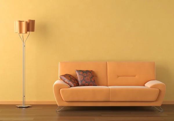 Оранжевый дизайн интерьера — стоковое фото