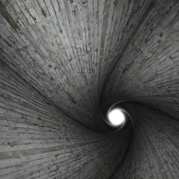 Спіраль бетонний тунель — стокове фото