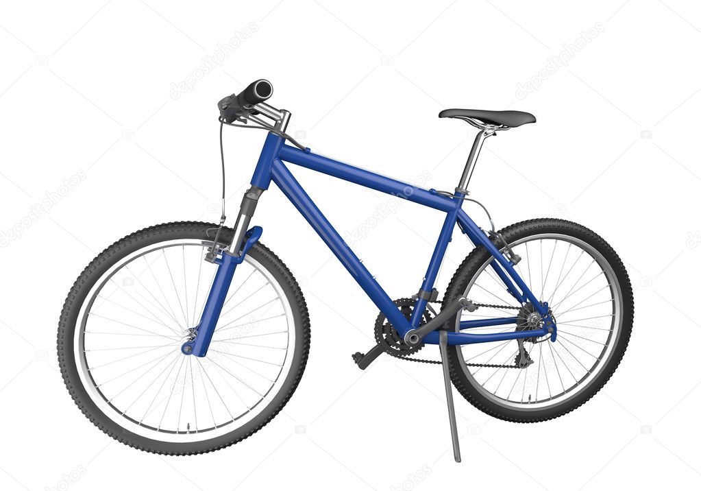 Blue mountain bike