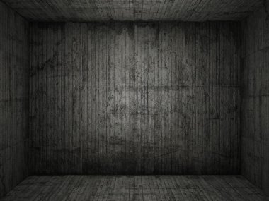 Grungy conrete room background clipart