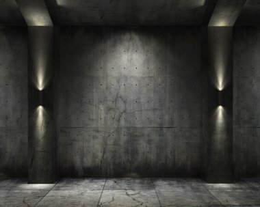 Grunge background concret vault clipart