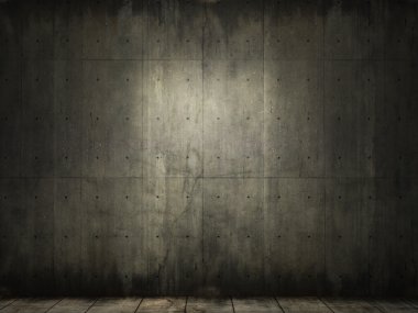 Grunge background of concrete room clipart
