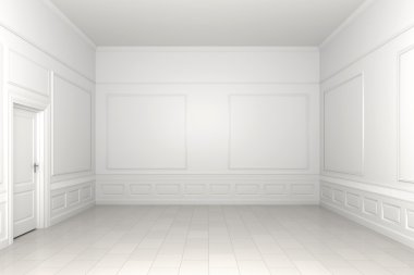 Empty white room
