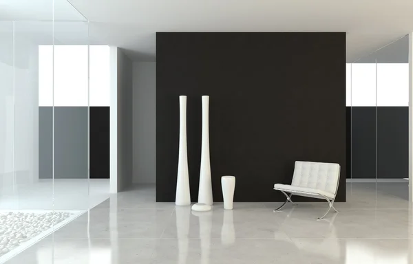 Interior Design modernes s & w — Stockfoto