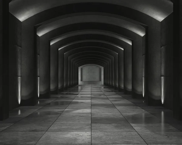 Interieur concrete gewelf — Stockfoto