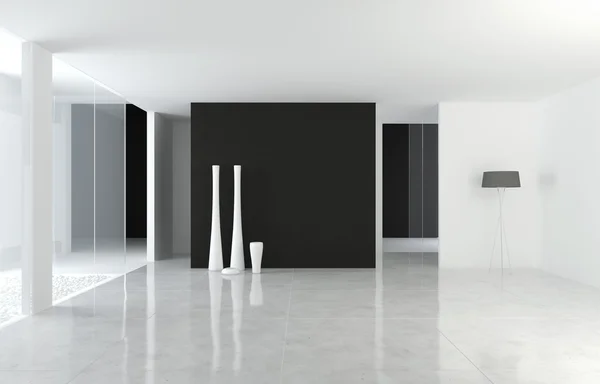 Interior Design moderner S & W-Raum — Stockfoto