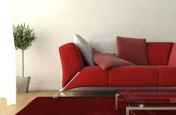 Design de interiores moderna sala de estar detalhe — Fotografia de Stock