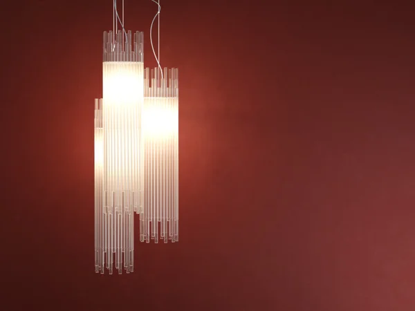 Design de interiores deatil de lâmpada tubular — Fotografia de Stock