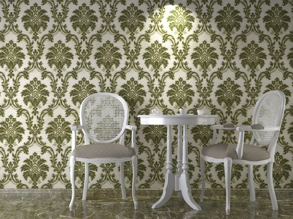 Classical wallpaper interior — Stock Photo, Image