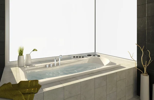 Bathtub with views — Stock Photo, Image
