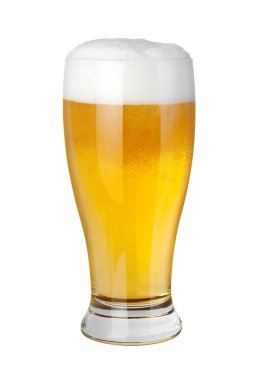 Beer Glass with a clipping path clipart