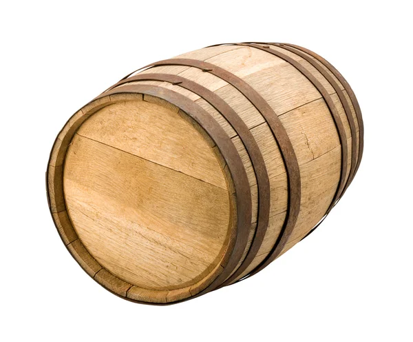 Old Barrel isolated with a clipping path — Stock Photo, Image