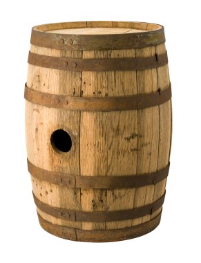 Old Barrel isolated with a clipping path clipart